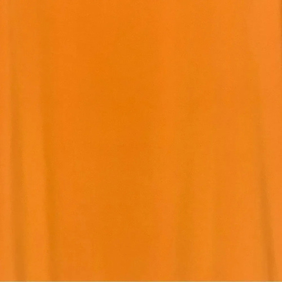 Cato 22 24W 2X Top Shirt Orange Solid Short Sleeve Scoop Neck Stretch Casual P11 - Picture 2 of 8